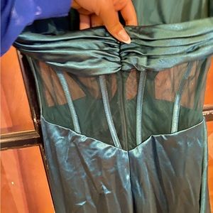 Ladivine By Cinderella divine Royal Green prom dress